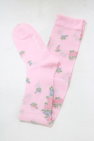 画像: Jane Marple / Ranunculus over-knee  ピンク H-25-12-25-1059-JM-ZA-KB-ZH