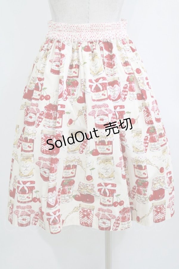 画像3: Shirley Temple / ジャム瓶プリントスカート  ホワイト H-25-12-25-1005-ET-SK-KB-ZT262 (3)