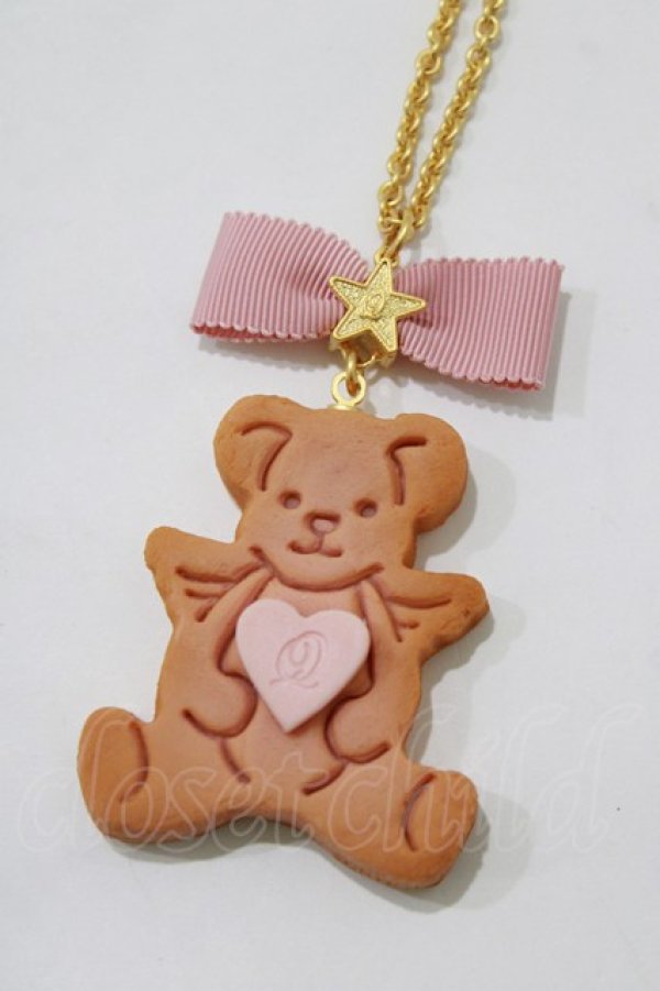 画像1: Q-pot. / さくらのテディベアクッキーネックレス   H-25-12-25-1065-QP-AC-KB-ZH (1)
