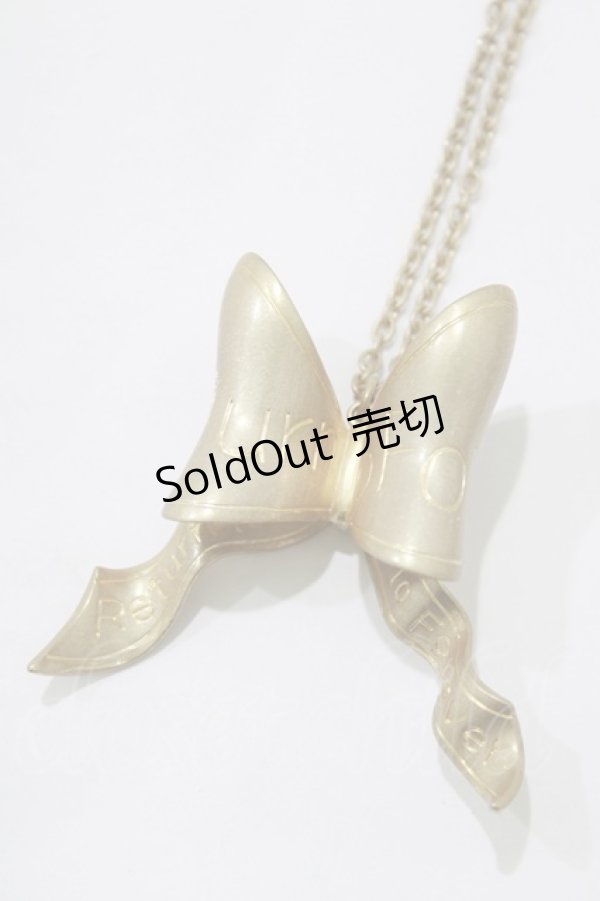 画像1: Jane Marple / リボンネックレス  ゴールド H-25-12-25-1069-JM-AC-KB-ZH (1)