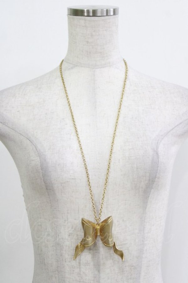 画像2: Jane Marple / リボンネックレス  ゴールド H-25-12-25-1069-JM-AC-KB-ZH (2)