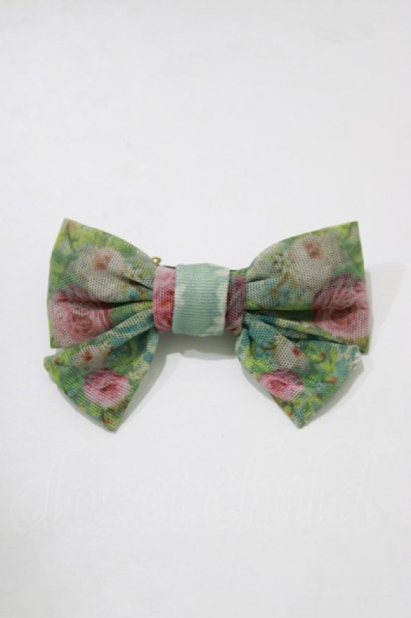 画像2: Michal Negrin / リボンバレッタ  グリーン H-25-12-25-1074-LO-AC-KB-ZH (2)