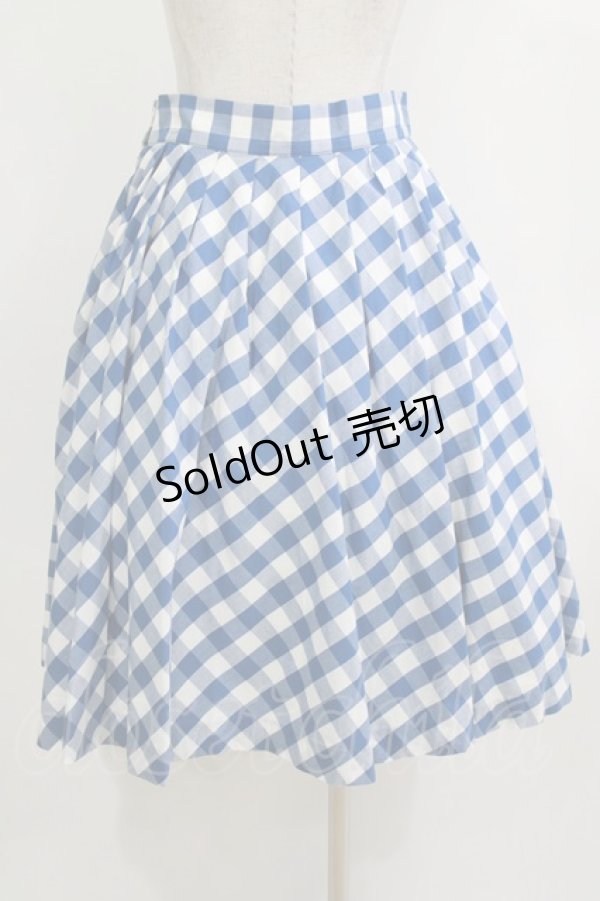 画像3: Shirley Temple / ギンガムストロベリースカート  ブルー H-25-12-25-1006-ET-SK-KB-ZT1228H (3)