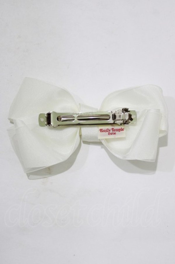 画像3: Emily Temple cute / ホイップリボンバレッタ  白 H-25-12-25-1076-ET-AC-KB-ZH (3)