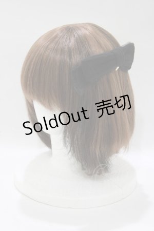 画像: MILK / リボンバレッタ  ブラック H-25-12-25-1079-ML-AC-KB-ZH