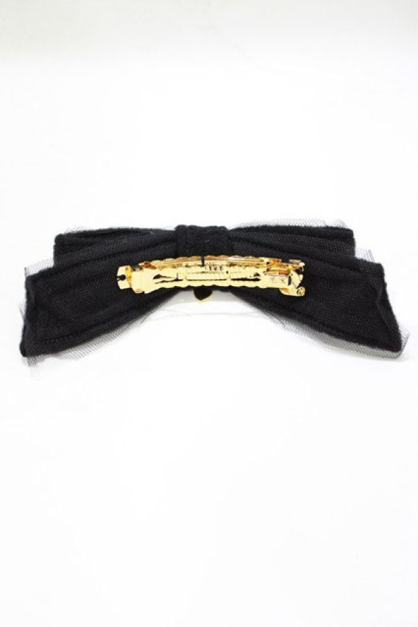 画像3: MILK / リボンバレッタ  ブラック H-25-12-25-1079-ML-AC-KB-ZH (3)