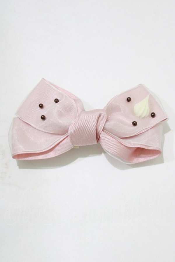 画像2: Emily Temple cute / ホイップリボンバレッタ  ピンク H-25-12-25-1080-ET-AC-KB-ZH (2)