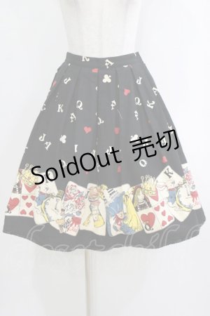 画像: Emily Temple cute / トランププリントスカート  ブラック H-25-12-25-1007-ET-SK-KB-ZH