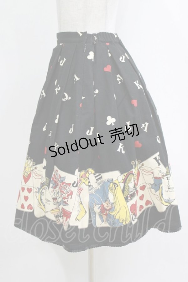 画像2: Emily Temple cute / トランププリントスカート  ブラック H-25-12-25-1007-ET-SK-KB-ZH (2)