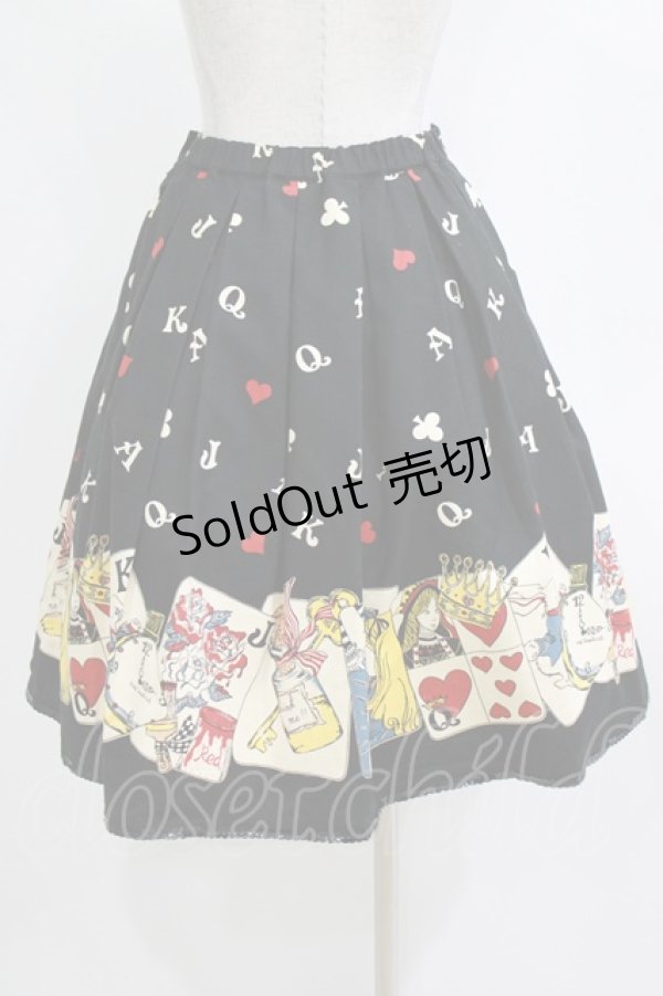 画像3: Emily Temple cute / トランププリントスカート  ブラック H-25-12-25-1007-ET-SK-KB-ZH (3)