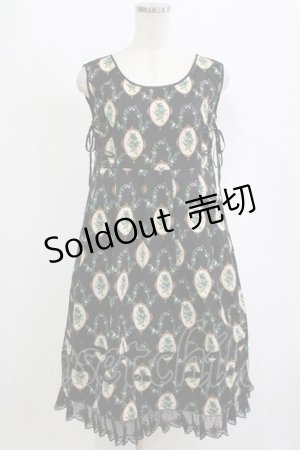 画像: MIHO MATSUDA / ブーケレースアップジャンパースカート  ブラック H-25-12-25-1009-GO-OP-KB-ZH