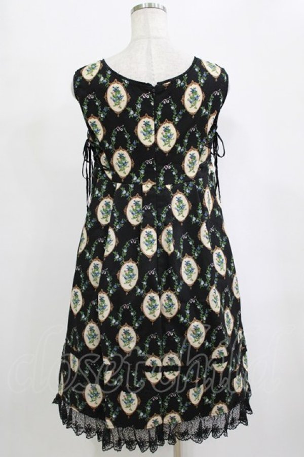 画像3: MIHO MATSUDA / ブーケレースアップジャンパースカート  ブラック H-25-12-25-1009-GO-OP-KB-ZH (3)