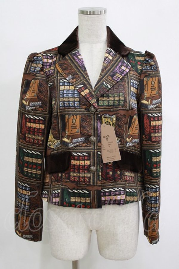 画像1: Q-pot. / Melty Bookshelfジャケット  ブラウン H-25-12-25-1012-QP-JA-KB-ZH (1)