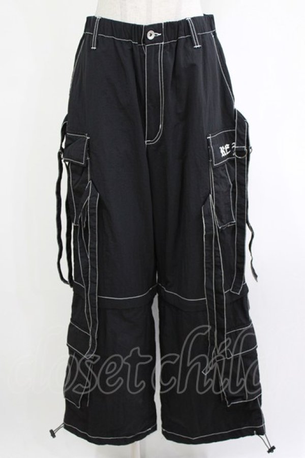 画像1: REFLEM / セパレートワイドアジャスターパンツ Free ブラック H-25-12-25-1013-PU-PA-KB-ZH (1)
