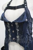 画像4: Ozz oneste / 薔薇刺繍ホルターオーバービスチェ  ネイビー H-25-12-25-1015-OO-TO-KB-ZH (4)