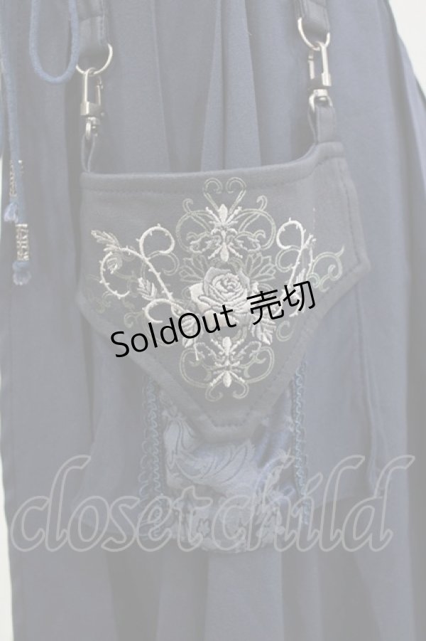 画像5: Ozz oneste / 薔薇刺繍ホルターオーバービスチェ  ネイビー H-25-12-25-1015-OO-TO-KB-ZH (5)