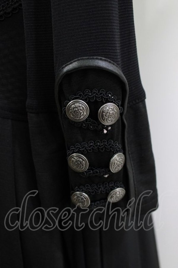 画像5: Ozz oneste / 薔薇刺繍シアーオーバーカーデ  ブラック H-25-12-25-1016-OO-TO-KB-ZH (5)