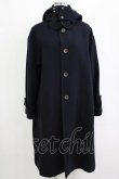 画像1: Jane Marple / フード付ウールコート  ネイビー H-25-12-25-1018-JM-CO-KB-ZH (1)