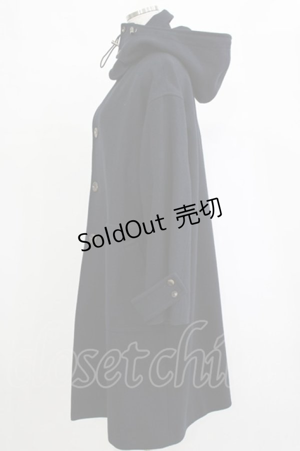 画像2: Jane Marple / フード付ウールコート  ネイビー H-25-12-25-1018-JM-CO-KB-ZH (2)