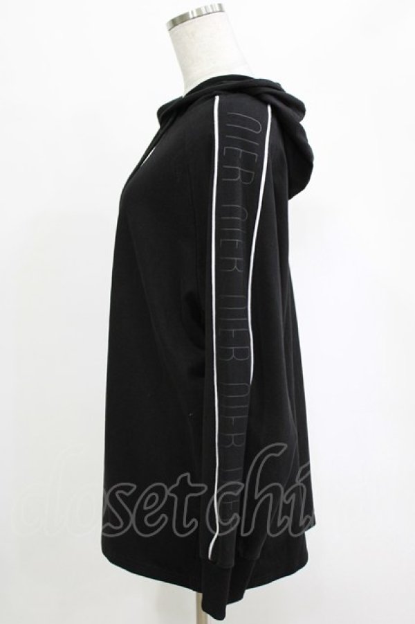画像2: NieR Clothing / ロゴプリントプルパーカー  黒 H-25-12-25-1024-PU-TO-KB-ZH (2)