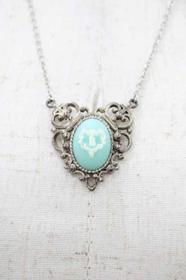 画像1: BABY,THE STARS SHINE BRIGHT / カメオネックレス  サックス H-25-12-25-011-BA-AC-NS-ZH (1)