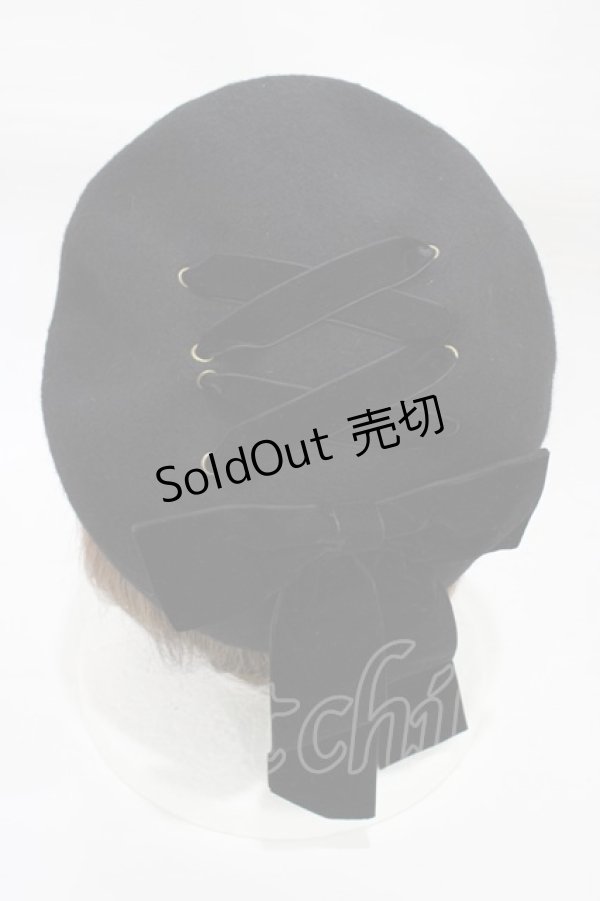 画像2: m petit by misako / AMクロミリボンベレー  ブラック H-25-12-25-015-LO-AC-YZ-ZH (2)