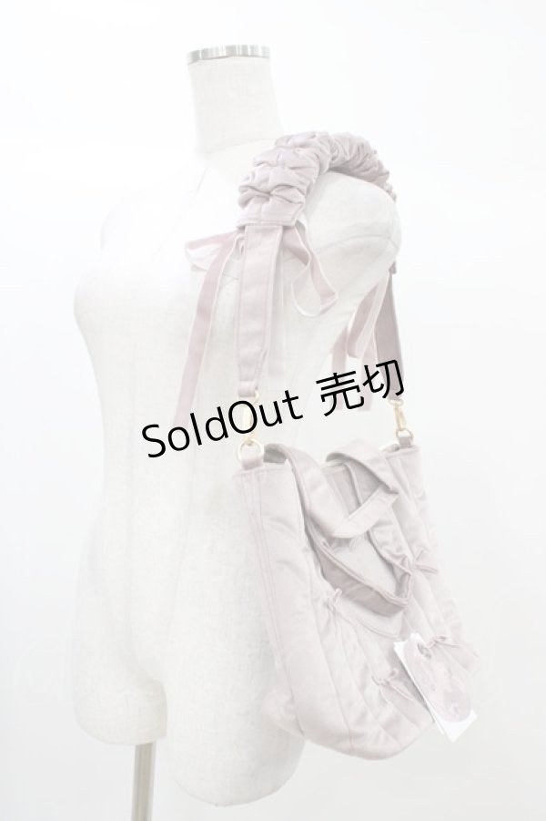 画像2: m petit by misako / AM* NIベロアリボン2WAY  ピンク H-25-12-25-018-LO-BG-NS-ZH (2)