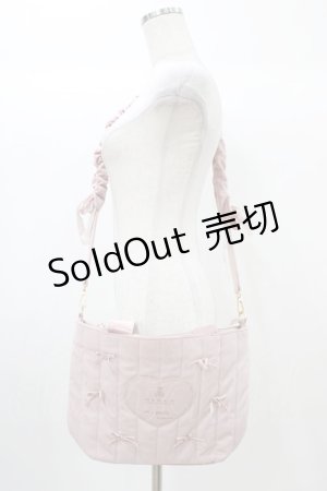 画像: m petit by misako / NINA'Sコラボベロアリボン2wayバッグ  ピンク H-25-12-25-022-LO-BG-YZ-ZH