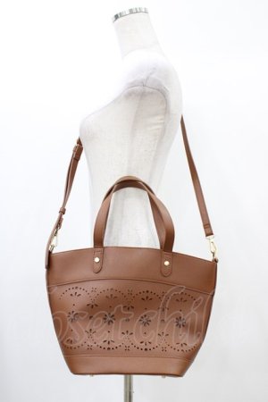 画像: m petit by misako / AMハナパンチング2WAYバッグ  ブラウン H-25-12-25-023-LO-BG-NS-ZH