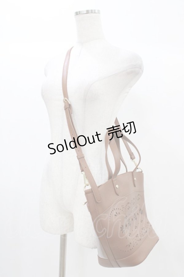 画像2: m petit by misako / AMハナパンチング2WAYバッグ  ブラウン H-25-12-25-023-LO-BG-NS-ZH (2)