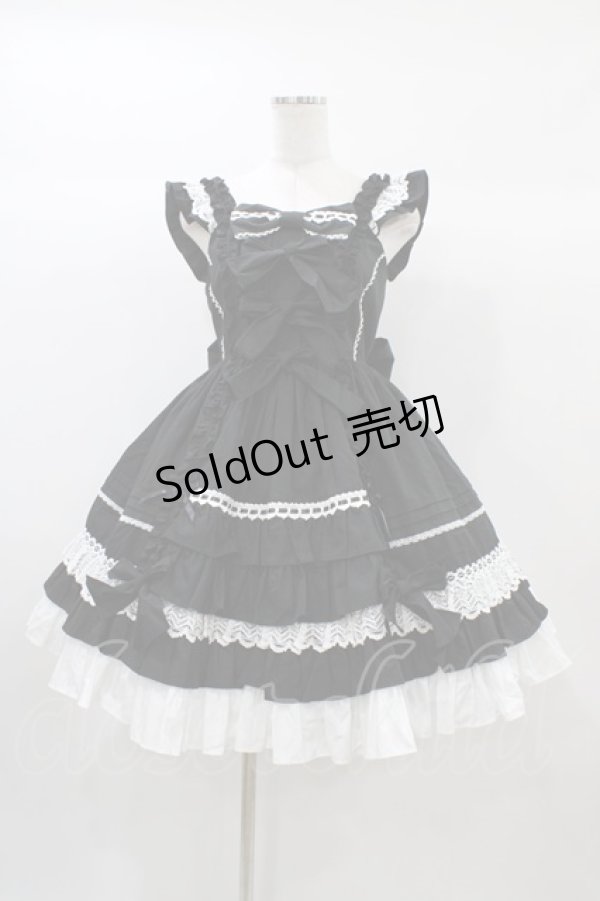 画像1: Angelic Pretty / Sweetフリルジャンパースカート Free ブラック H-25-12-25-029-AP-OP-NS-ZH (1)
