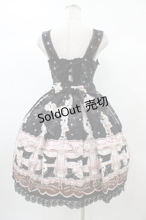 画像2: BABY,THE STARS SHINE BRIGHT / 星空のマザーグース柄ジャンパースカートII Free インマイドリーム（ブラック） H-25-12-25-030-BA-OP-NS-ZH (2)