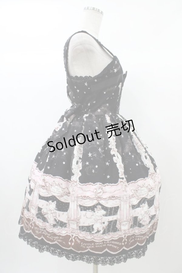 画像3: BABY,THE STARS SHINE BRIGHT / 星空のマザーグース柄ジャンパースカートII Free インマイドリーム（ブラック） H-25-12-25-030-BA-OP-NS-ZH (3)