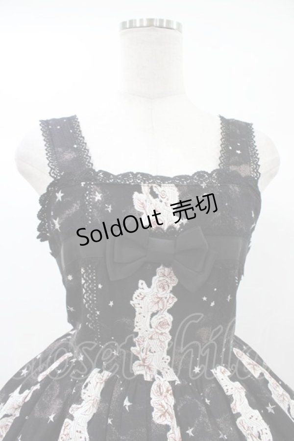 画像4: BABY,THE STARS SHINE BRIGHT / 星空のマザーグース柄ジャンパースカートII Free インマイドリーム（ブラック） H-25-12-25-030-BA-OP-NS-ZH (4)