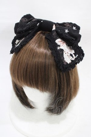 画像: BABY,THE STARS SHINE BRIGHT / 星空のマザーグース柄リボンカチューシャ  インマイドリーム（ブラック） H-25-12-25-004-BA-AC-NS-ZH