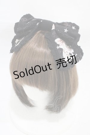 画像: BABY,THE STARS SHINE BRIGHT / 星空のマザーグース柄リボンカチューシャ  インマイドリーム（ブラック） H-25-12-25-004-BA-AC-NS-ZH