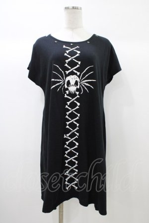 画像: HYPER CORE / プリントカットソーワンピース  黒 H-25-12-26-036-PU-OP-KB-ZT1228H