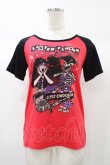 画像1: LISTEN FLAVOR / プリントTシャツ  赤 H-25-12-26-038-PU-TO-KB-ZH (1)