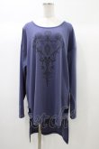 画像1: Ozz Croce / プリント刺繍ロングカットソー  ブルー H-25-12-26-040-OO-TO-KB-ZH (1)