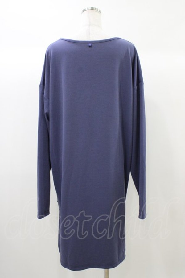 画像2: Ozz Croce / プリント刺繍ロングカットソー  ブルー H-25-12-26-040-OO-TO-KB-ZH (2)