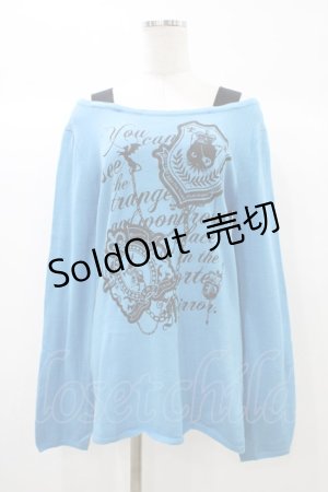 画像: PUTUMAYO / エンブレムプリントニットソー  ブルー H-25-12-26-042-PT-TO-KB-ZH