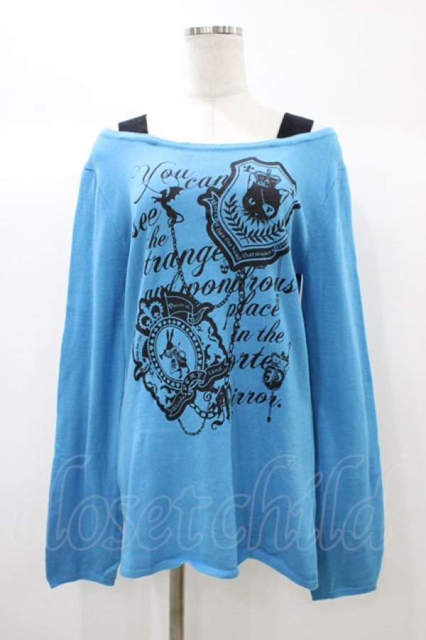 画像1: PUTUMAYO / エンブレムプリントニットソー  ブルー H-25-12-26-042-PT-TO-KB-ZH (1)