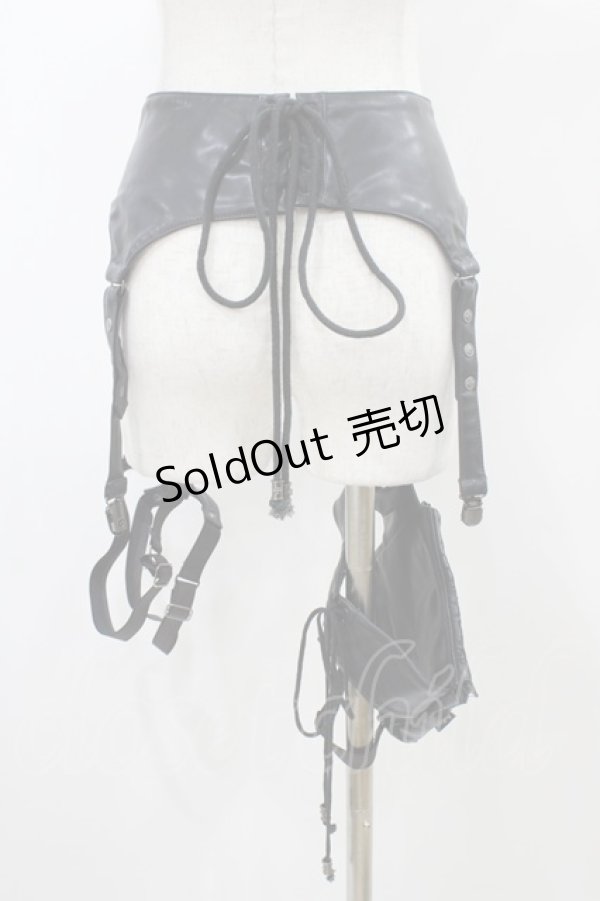 画像2: Ozz Croce / フラップポケット付レッグベルト  ブラック H-25-12-26-005-OO-ZA-KB-ZH (2)