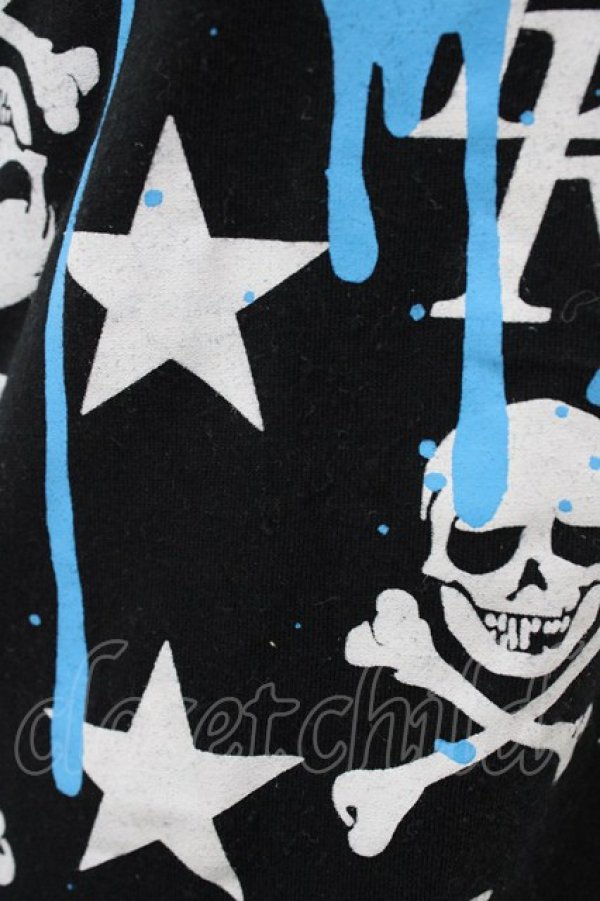 画像3: SUPER LOVERS / プリントカットソー  黒×白×青 H-25-12-26-044-PU-TO-KB-ZH (3)