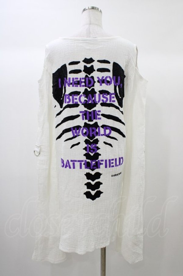 画像2: HYPER CORE / プリントガーゼシャツ  白 H-25-12-26-046-PU-TO-KB-ZH (2)