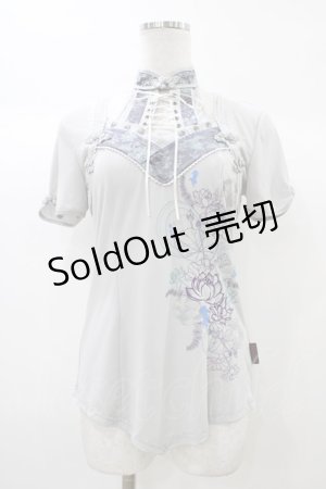 画像: Ozz oneste / ホルター付カットソー  グレー H-25-12-26-048-OO-TO-KB-ZH