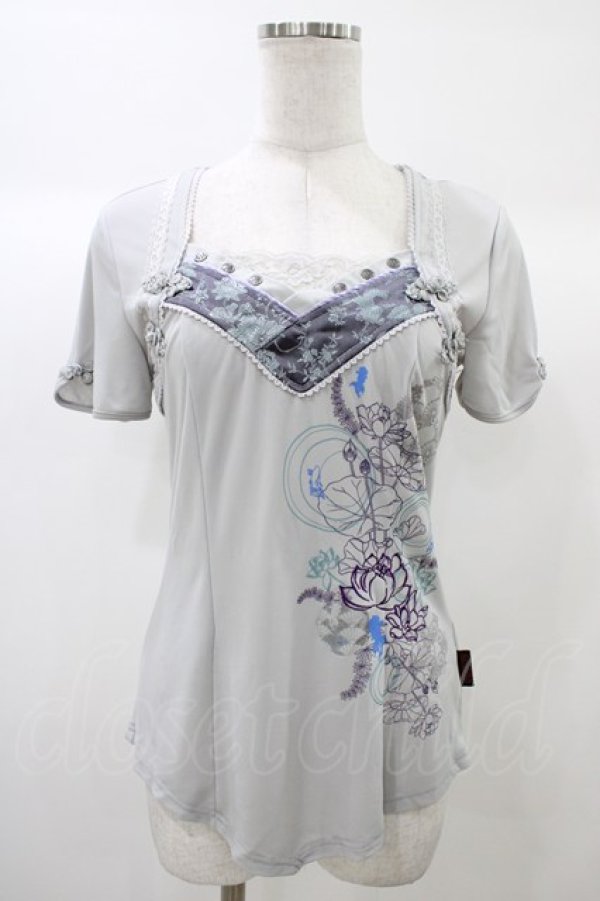 画像3: Ozz oneste / ホルター付カットソー  グレー H-25-12-26-048-OO-TO-KB-ZH (3)