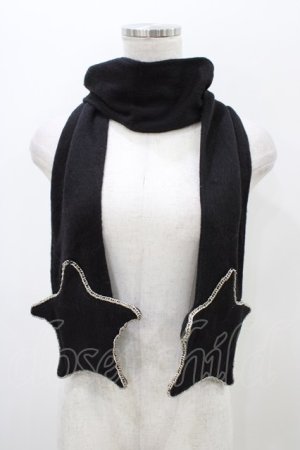 画像: MILKBOY / STARマフラー  ブラック H-25-12-26-006-MB-ZA-KB-ZH