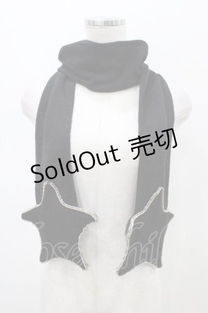 画像: MILKBOY / STARマフラー  ブラック H-25-12-26-006-MB-ZA-KB-ZH