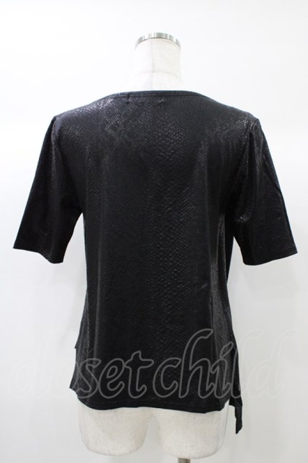 画像2: Deorart / ドレープTシャツ  黒 H-25-12-26-054-PU-TO-KB-ZH (2)